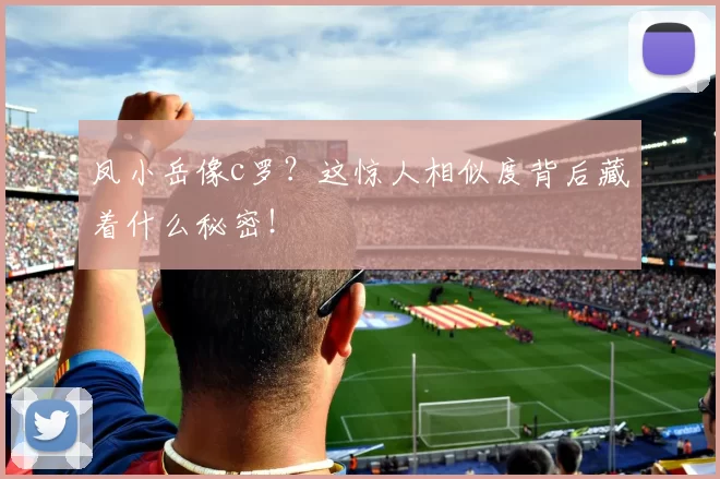 凤小岳像c罗？这惊人相似度背后藏着什么秘密！